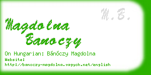 magdolna banoczy business card
